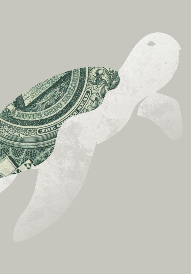 Profit turtle — poster by Moisés Romero
