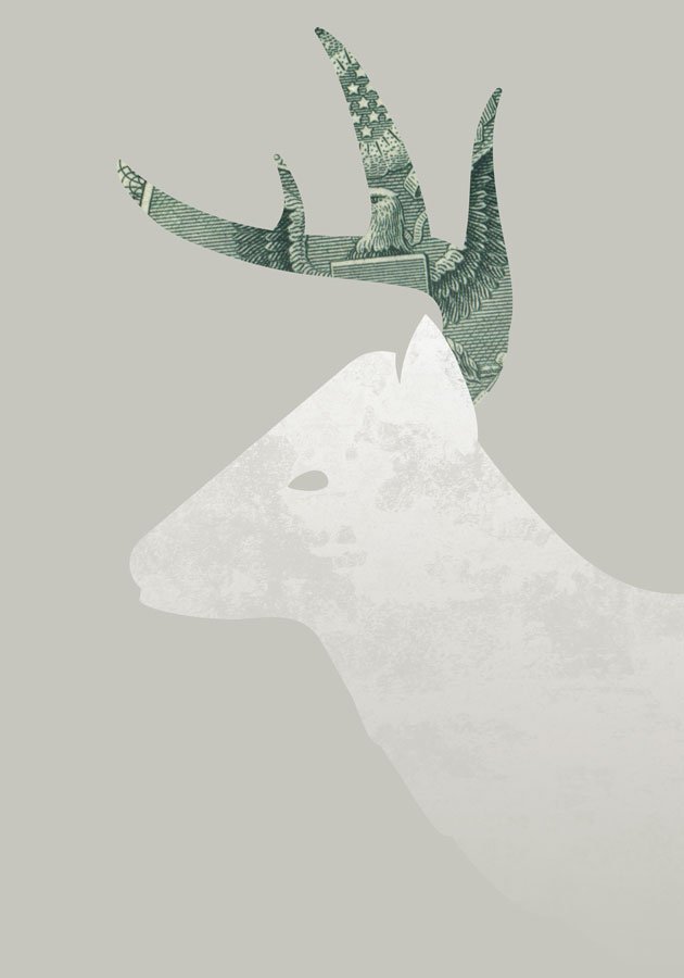 Profit Deer — poster by Moisés Romero